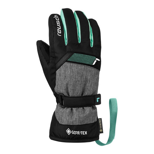 Rękawice narciarskie młodzieżowe Reusch Flash Gore-Tex Junior Black Melange Cabbage 2026