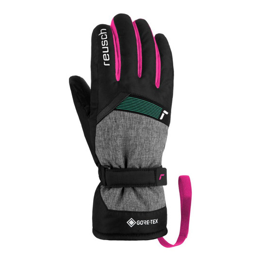 Rękawice narciarskie młodzieżowe Reusch Flash Gore-Tex Junior Black Melange Pink 2026