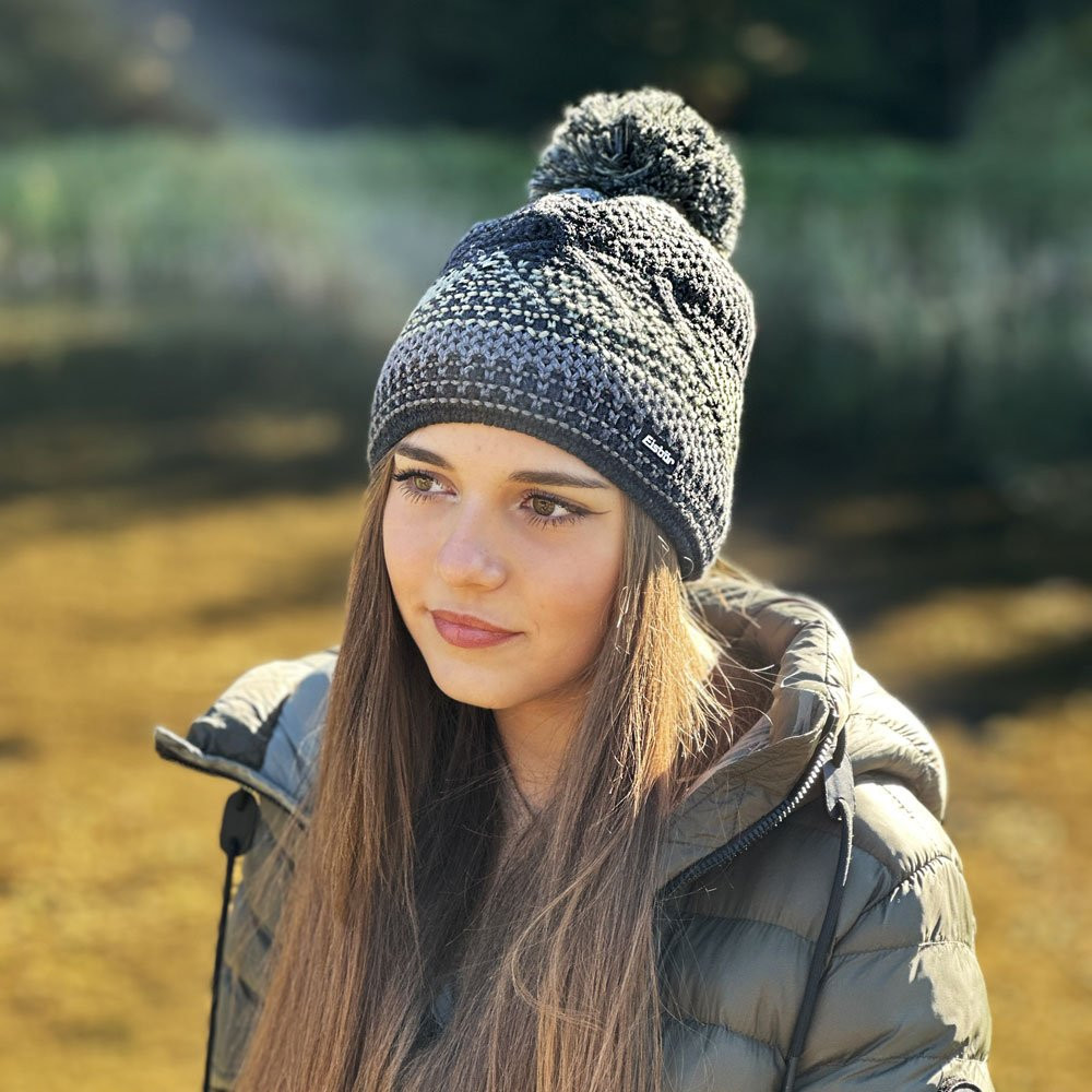 Czapka narciarska Eisbar Brock Pompon Anthracite Misty Forest 2025