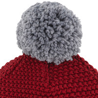 Czapka narciarska Eisbar Jamie Pompon Burgund Grey 2025