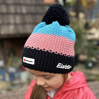 Czapka dziecięca Eisbar Star Pompon Ska Kids Black Strawberry Azure 2025