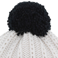 Czapka narciarska Eisbar Kova Pompon SKA Black Ardea White 2025