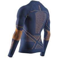 Bluza męska termoaktywna termiczna X- Bionic Energy Accumulator Light Shirt LS 1/2 Zip Marine Orange 2026