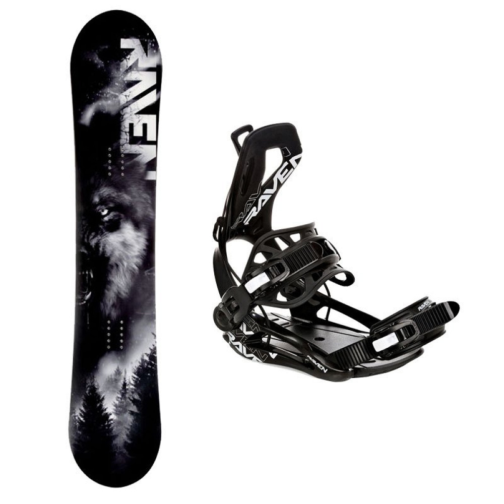 Zestaw Snowboardowy Raven Lupus + Raven Fastec FTM450 Black 2027