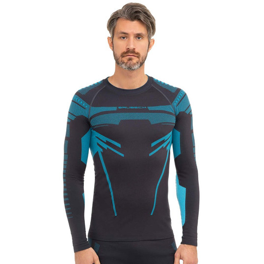 Bluza męska termoaktywna termiczna Brubeck Dry Graphite Blue 2026