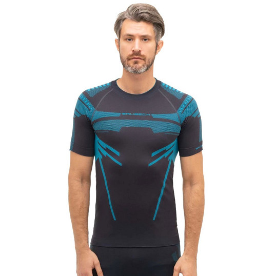 T-shirt koszulka męska termoaktywna Brubeck Dry Graphite Blue 2026