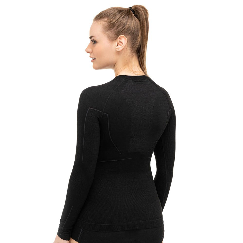 Bluza koszulka damska termoaktywna termiczna Brubeck Active Wool Merino Black 2026