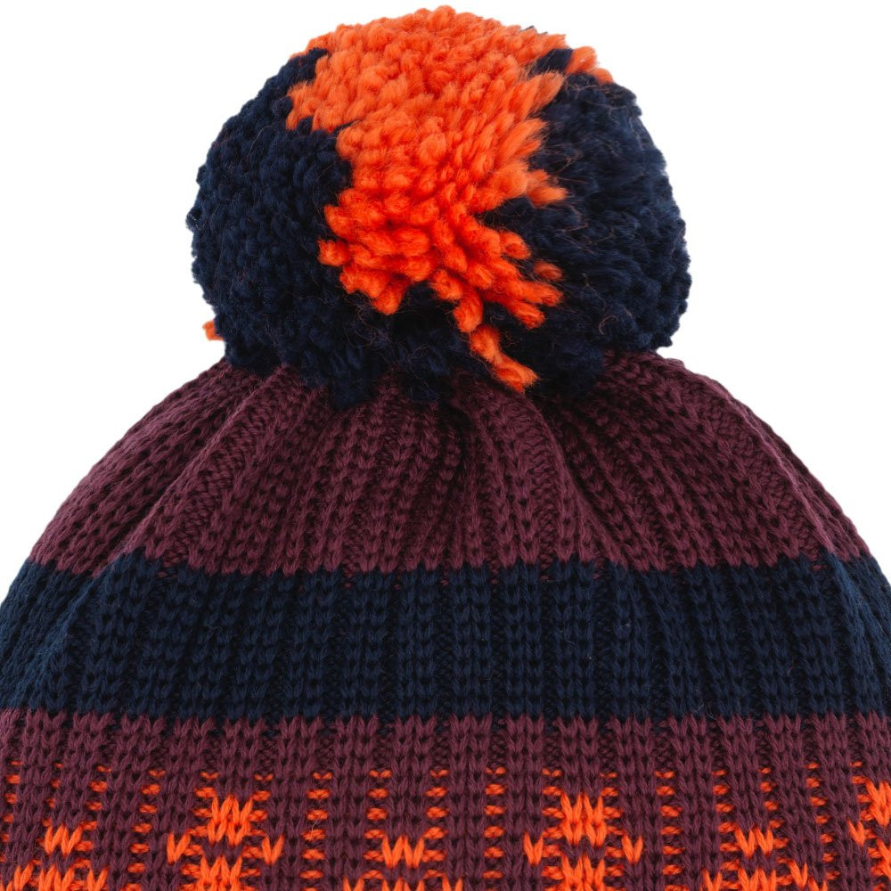 Czapka narciarska Eisbar Norrak Pompon Burgund Orange Night 2026