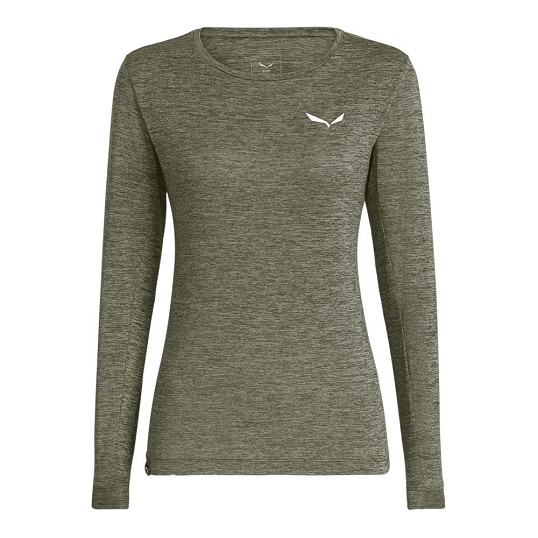 Koszulka techniczna damska Salewa Puez Melange Dry Long Tee Faded Green 2026