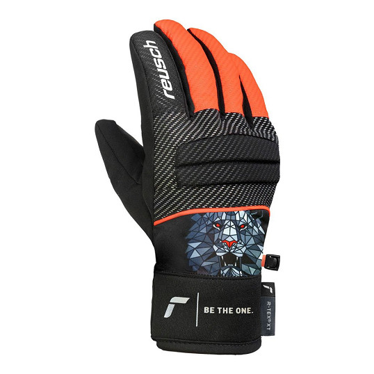Rękawice narciarskie dziecięce Reusch Warrior R-TEX XT Junior Black Silver Fluo Red 2026
