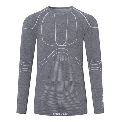 Bluza męska termoaktywna z wełną Merino Viking Lan Pro Longsleeve Grey 2026