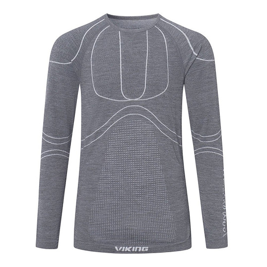 Bluza męska termoaktywna z wełną Merino Viking Lan Pro Longsleeve Grey 2026