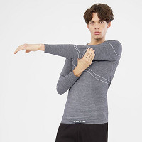 Bluza męska termoaktywna z wełną Merino Viking Lan Pro Longsleeve Grey 2026