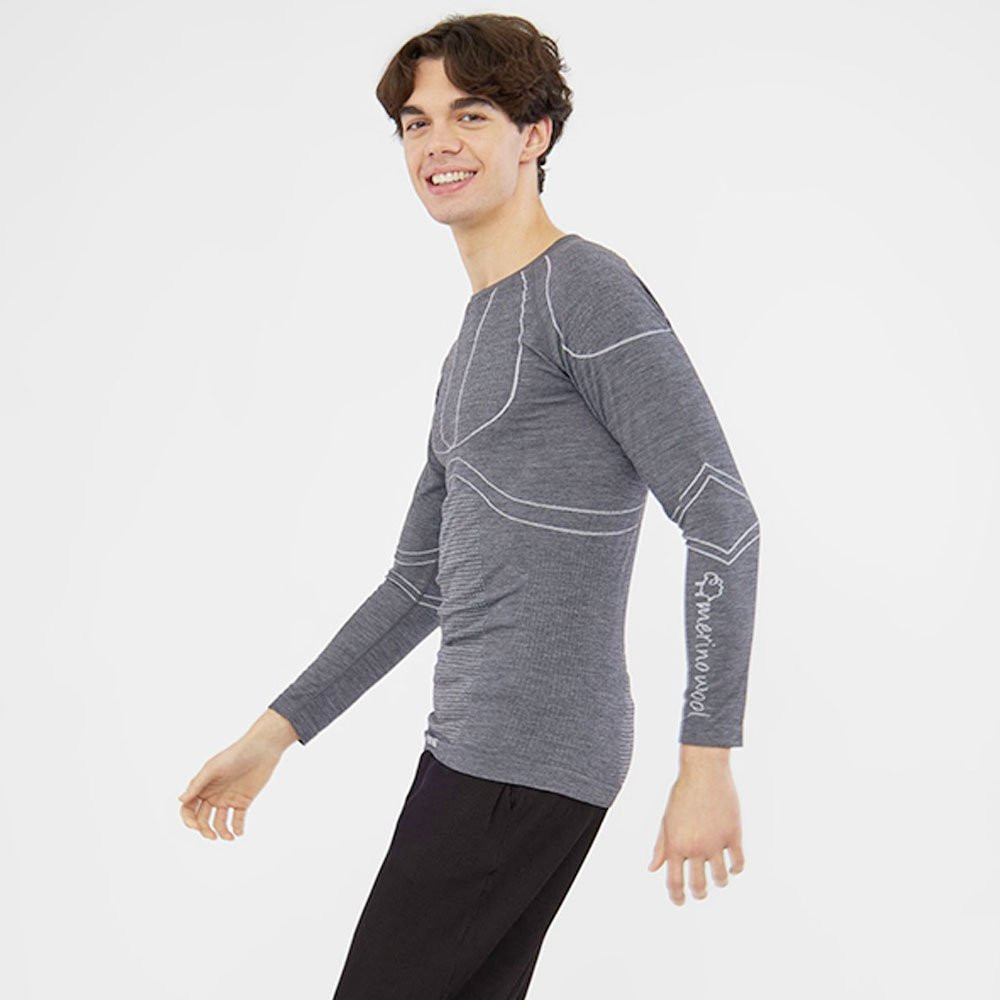 Bluza męska termoaktywna z wełną Merino Viking Lan Pro Longsleeve Grey 2026