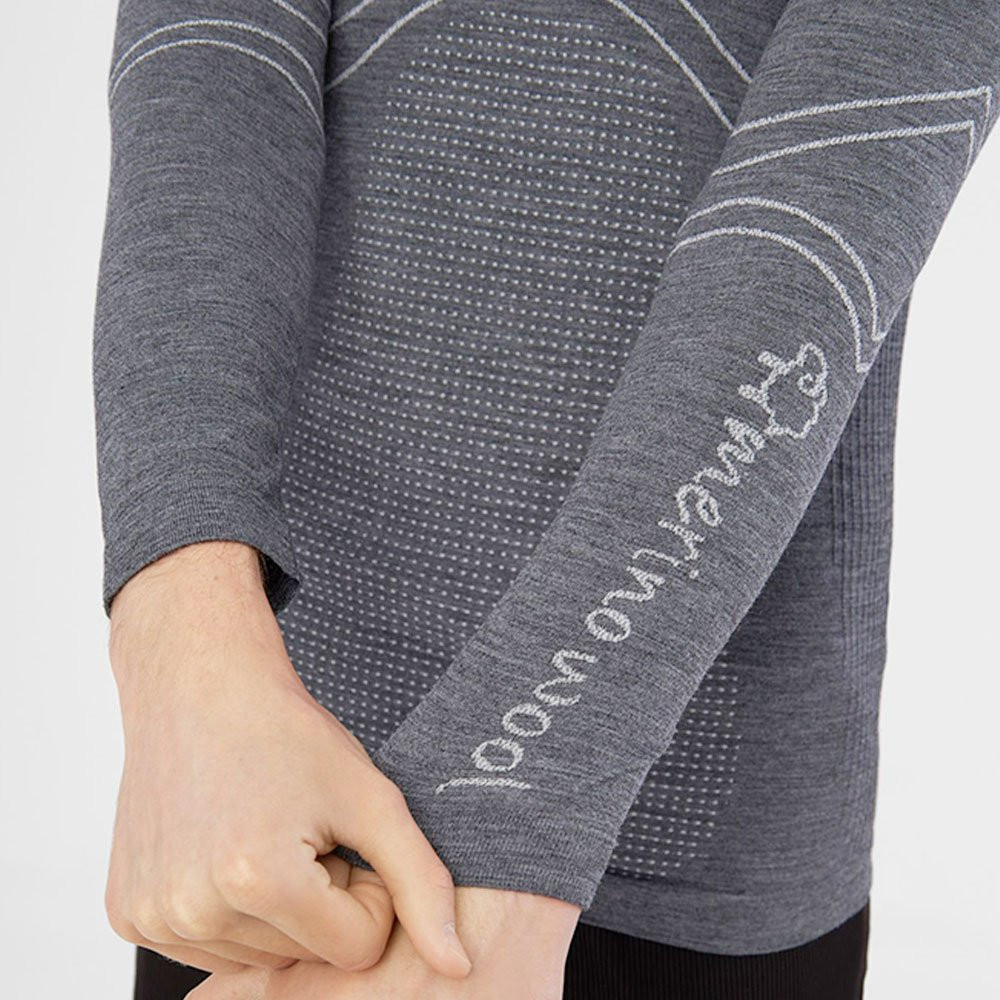 Bluza męska termoaktywna z wełną Merino Viking Lan Pro Longsleeve Grey 2026