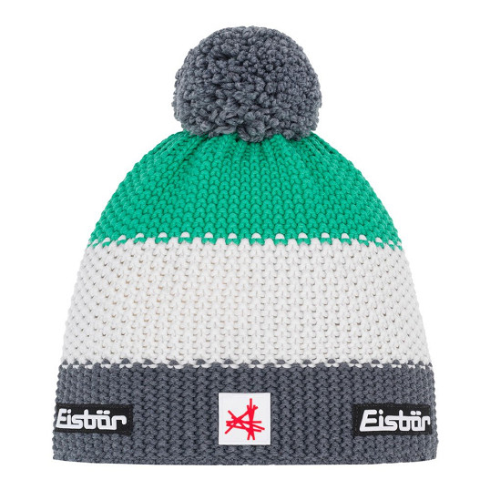 Czapka dziecięca Eisbar Star Pompon SA Kids Anthracite White Green 2026