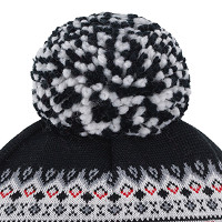 Czapka Eisbar Retroski Pompon MÜ Black Red White 2027