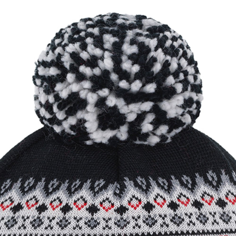 Czapka Eisbar Retroski Pompon MÜ Black Red White 2027