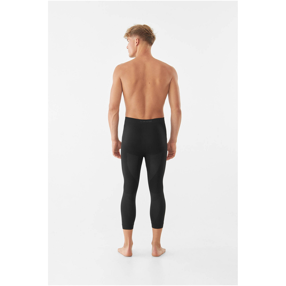Spodnie bielizna termoaktywna męska Viking Eiger 3/4 Black Grey 2027
