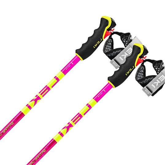 Kijki narciarskie dziecięce Leki 3D Spitfire Vario pink 2026 regulowane