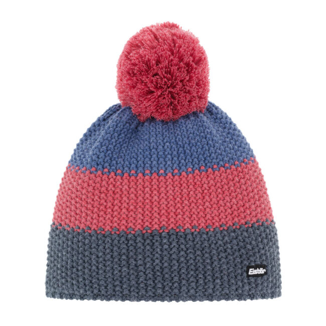 Czapka narciarska dziecięca Eisbar Star Pompon MÜ Kids RL Grey Red Jeans