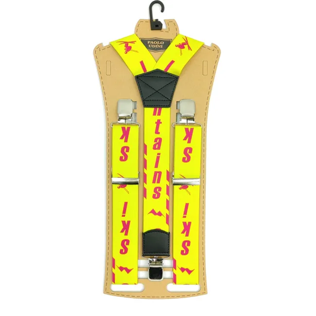 Szelki do spodni narciarskich TopGal Ski Mountains Yellow