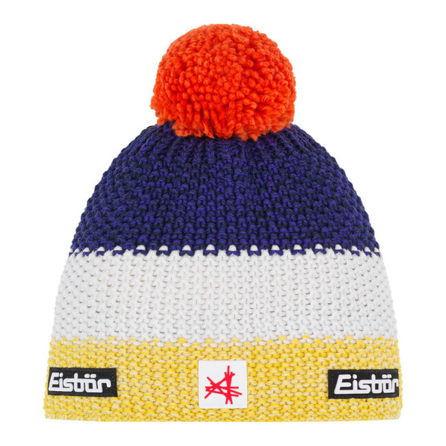 Czapka dziecięca Eisbar Star Pompon SA Kids Yellow White Cobalt 2026