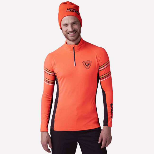 Bluza Rossignol Classique Hero Clim 1/2 Zip Neon Red 2024