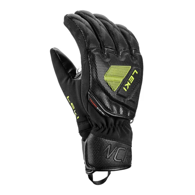 Rękawice narciarskie dziecięce Leki Wcr C-Tech 3D Junior Black Ice Lemon 2026