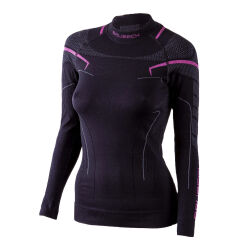 Bluza koszulka termoaktywna termiczna damska Brubeck Thermo Black Pink 2025