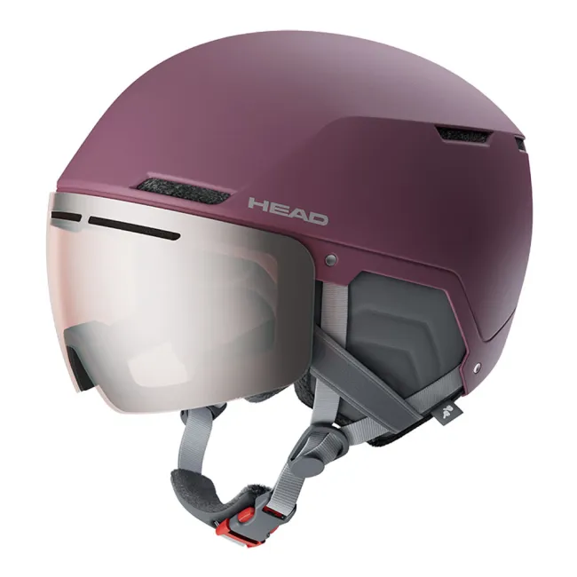 Kask narciarski damski Head Cinema W Dark Purple / Silver Red S2 2027