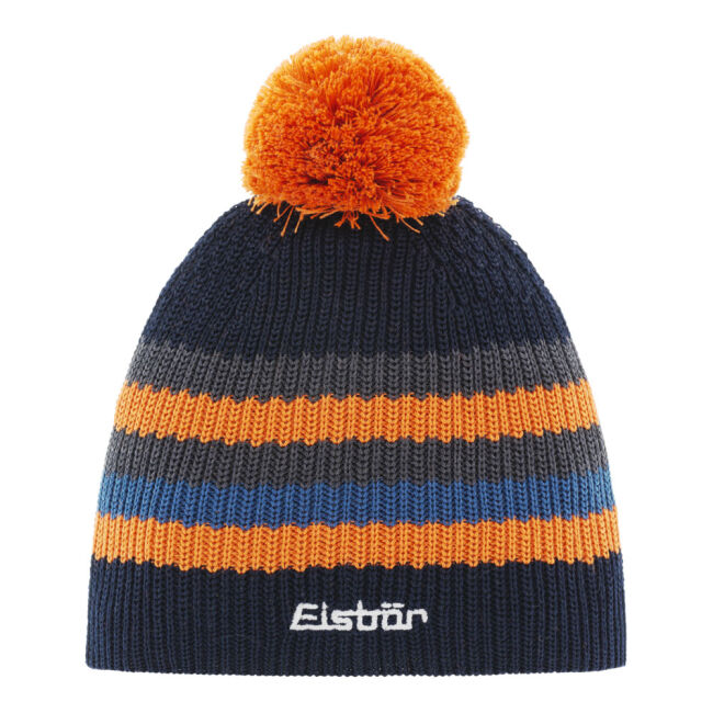 Czapka Eisbar Blib OS Pompon RL Kids Night Orange Cobalt 