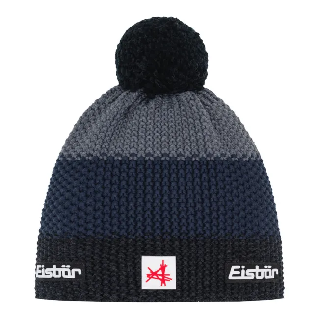 Czapka narciarska Eisbar Star Pompon SA Black Cobalt Grey 2026