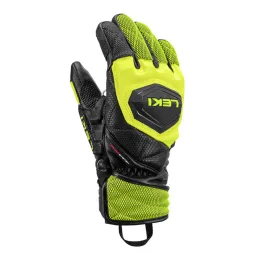 Rękawice narciarskie dziecięce Leki Wcr Venom 3D Junior Black Ice Lemon 2026