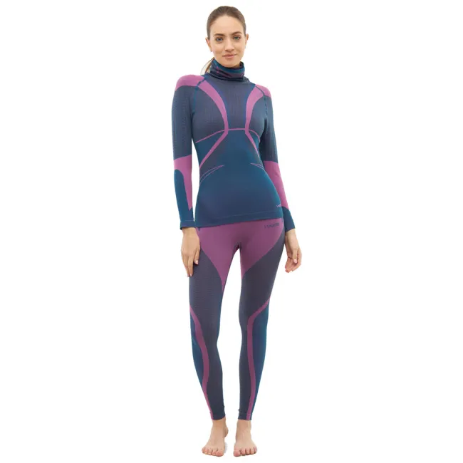 Komplet bielizna damska termoaktywna Viking Fusion Set Turquoise Pink 2027