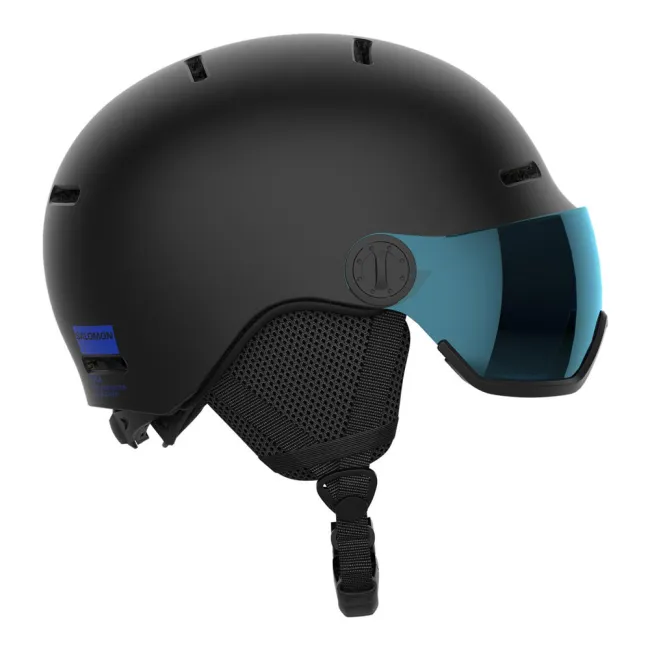 Kask narciarski dziecięcy Salomon Orka Visor Black / Flash Blue S2 2027