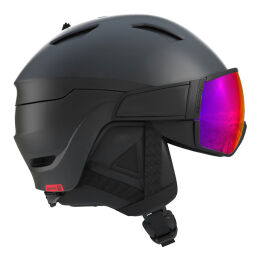 Kask narciarski Salomon Driver All Black Red Accent Solar Outlet