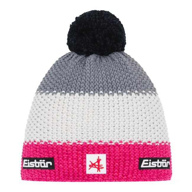 Czapka narciarska Eisbar Star Pompon SA Pink White Grey 2026