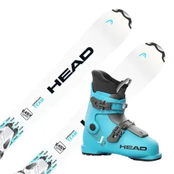 Zestaw zjazdowy dziecięcy Head Supershape Team Easy JRS +  Head J1 Speedblue JR 2026