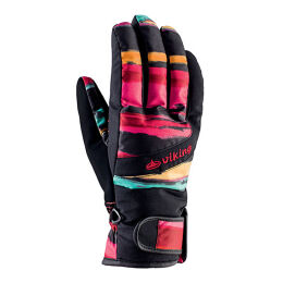 Rękawice narciarskie młodzieżowe Viking Sunset Black Pink