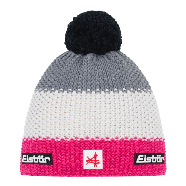 Czapka dziecięca Eisbar Star Pompon SA Kids Pink White Grey 2026
