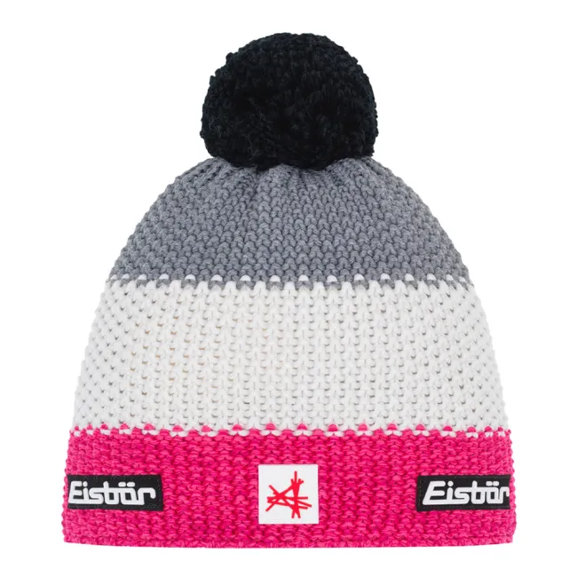 Czapka dziecięca Eisbar Star Pompon SA Kids Pink White Grey 2026