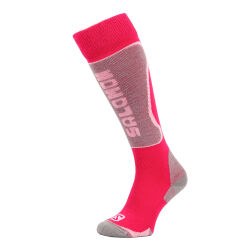 Skarpety narciarskie damskie Salomon Ski Kart Fuxia Grey