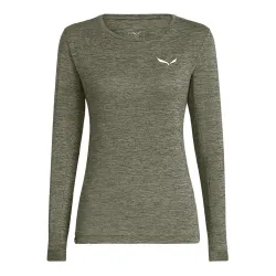Koszulka techniczna damska Salewa Puez Melange Dry Long Tee Faded Green 2026