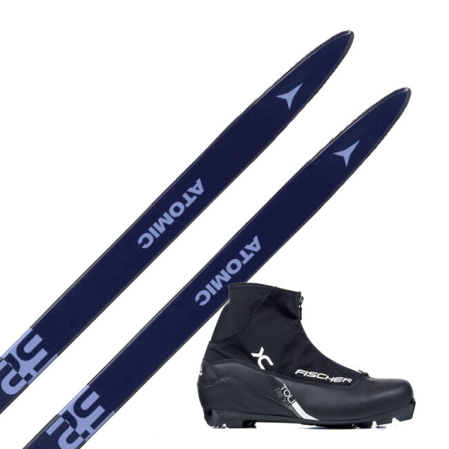 Zestaw biegowy Atomic Savor 52 Grip + Buty Fischer XC Touring 2023