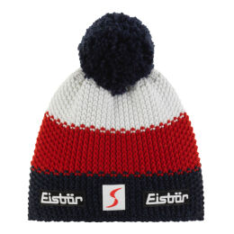 Czapka dziecięca Eisbar Star Pompon Kids Night Red White 2023