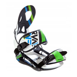 Wiązania Snowboardowe Raven S250  Black White Green 2023