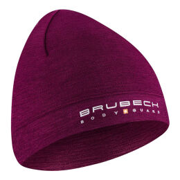 Czapka termoaktywna Brubeck Active Wool Hat z wełną merino Śliwkowy