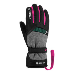 Rękawice narciarskie młodzieżowe Reusch Flash Gore-Tex Junior Black Melange Pink 2025