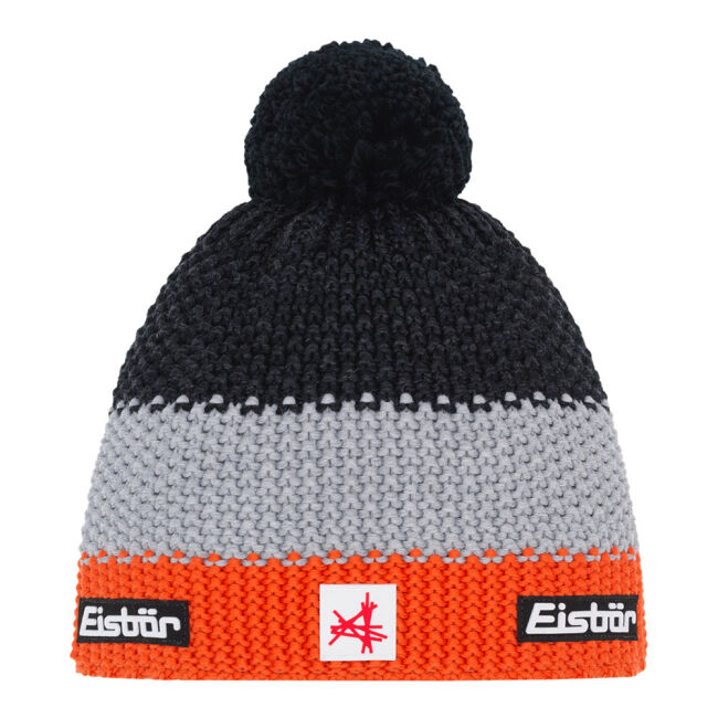 Czapka dziecięca Eisbar Star Pompon SA Kids Orange Grey Anthracite 2026